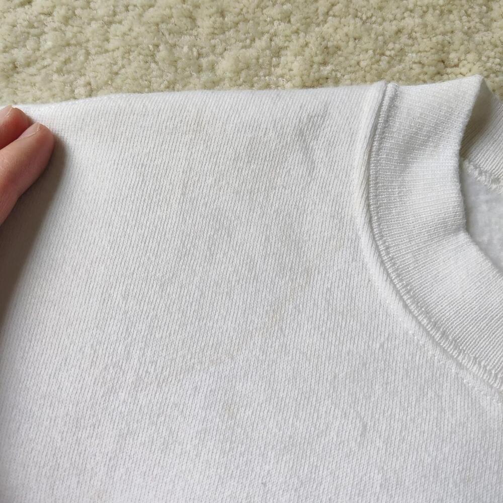 Vintage 90s Russell Athletic white blank crewneck sweatshirt - Picture 7 of 8